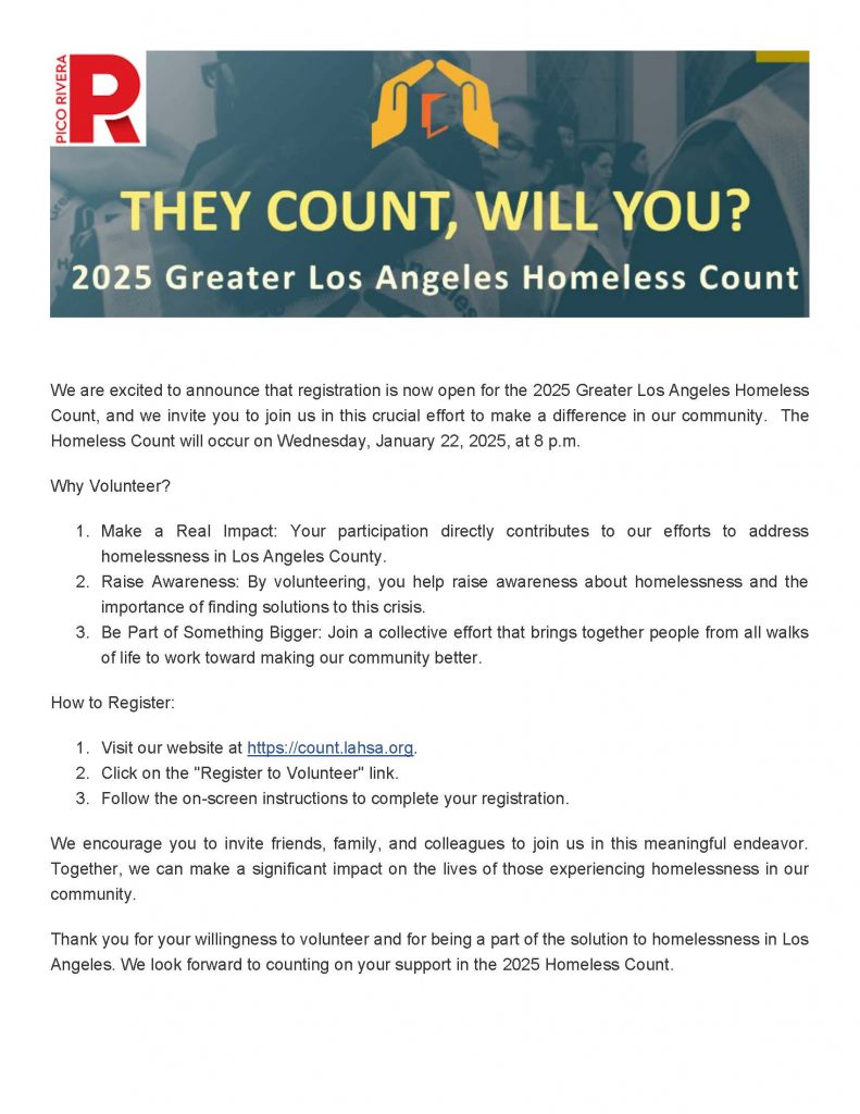 2025 Homeless Count Flyer