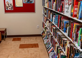 Friends of the library bookshelf