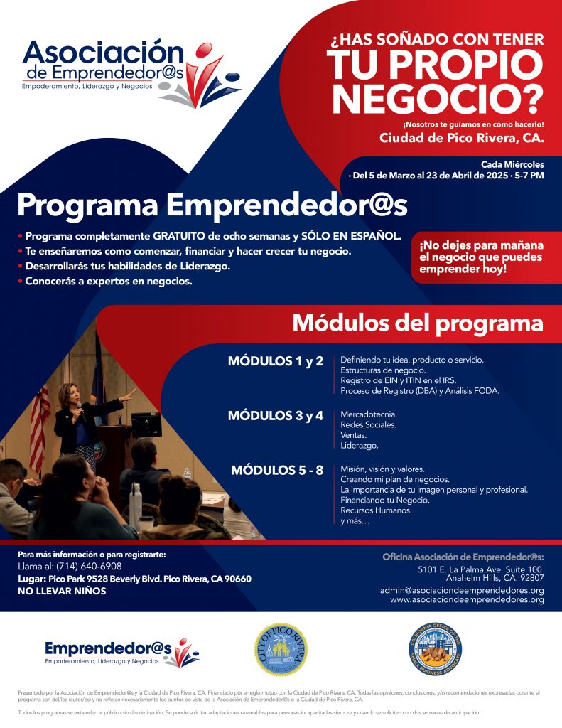 Programa Emprendeor@s flyer