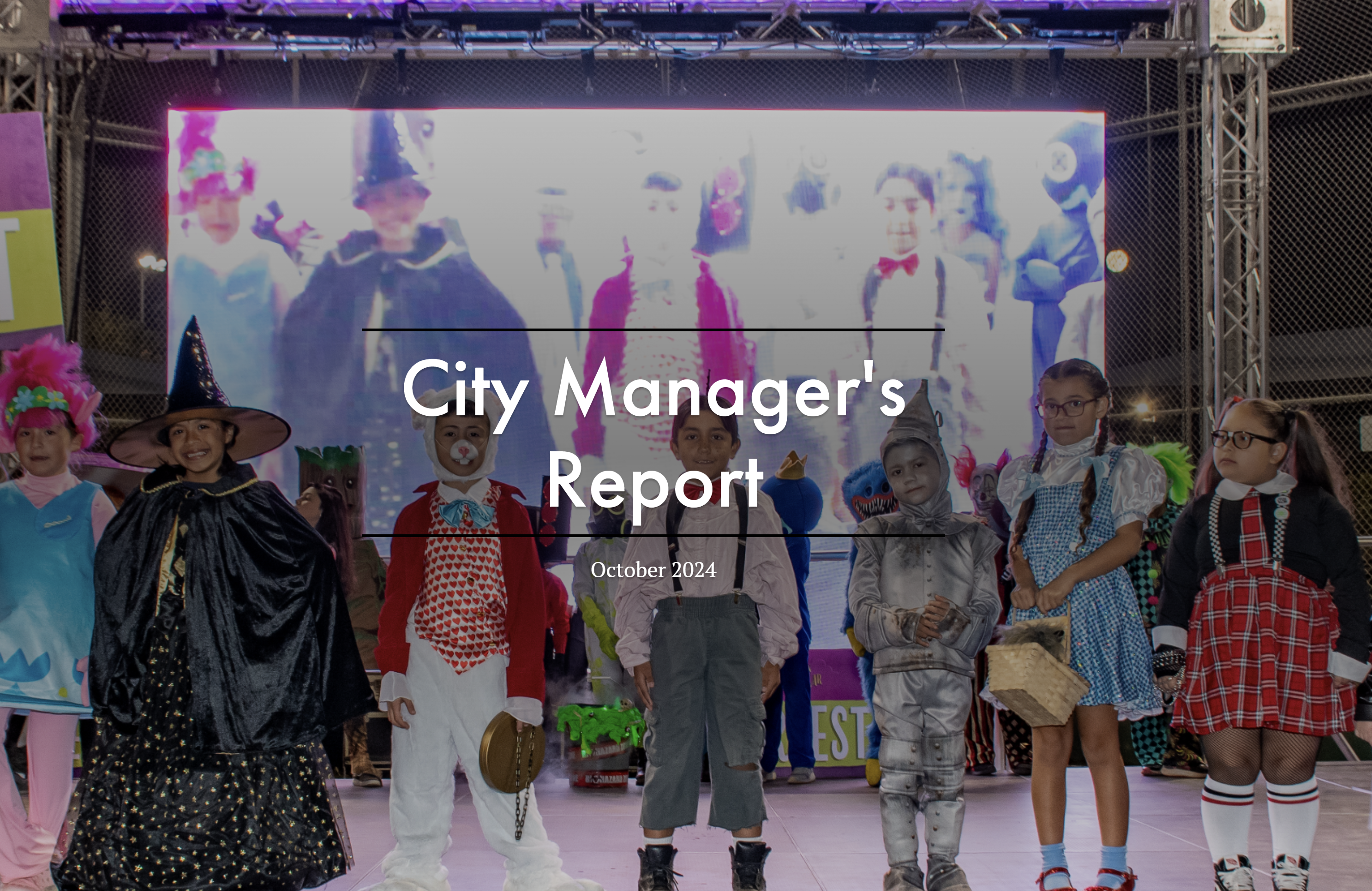 City Manager's Report for October