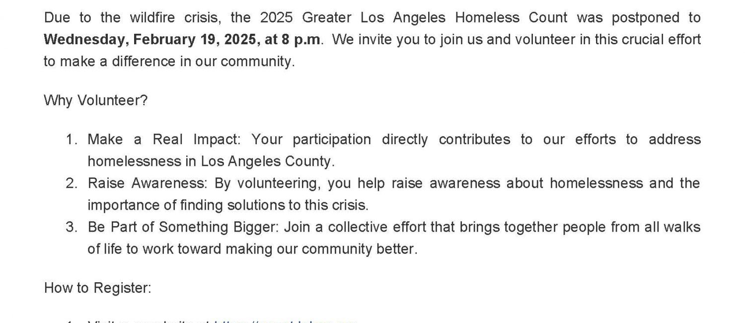 2025 Homeless Count Flyer