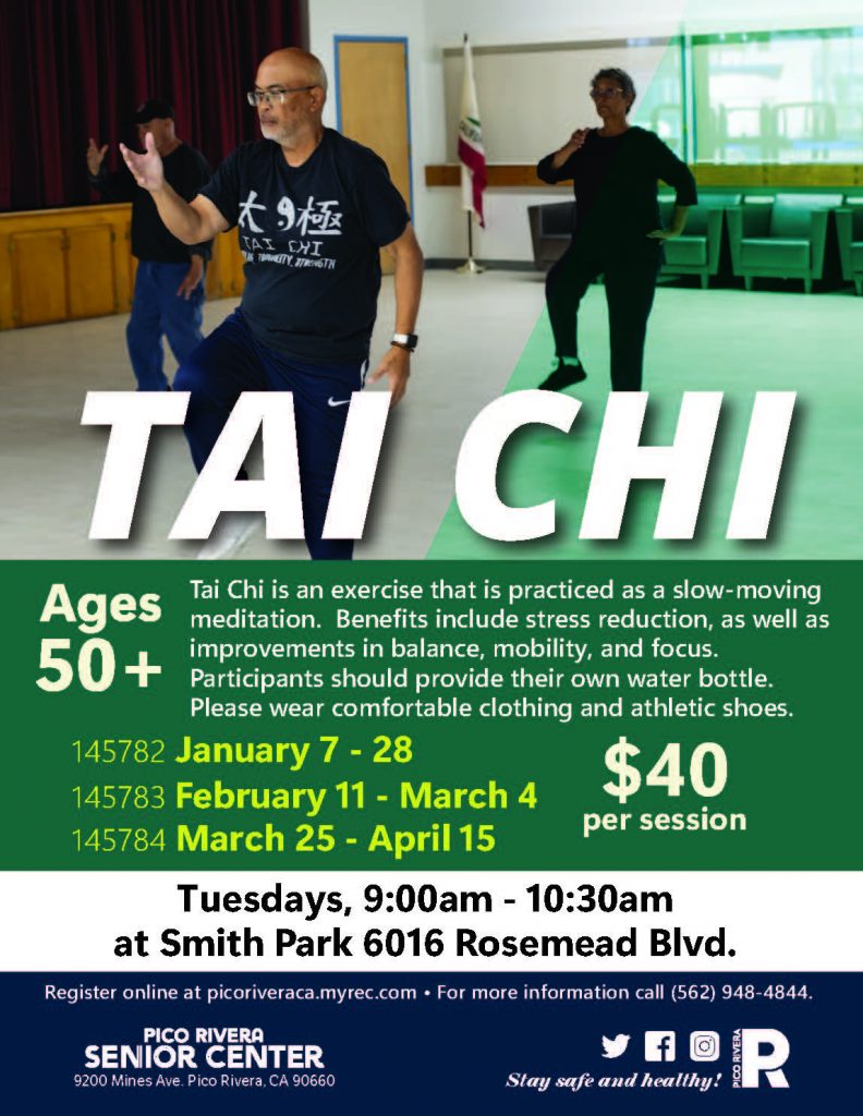 Senior Tai Chi 2025 Jan April