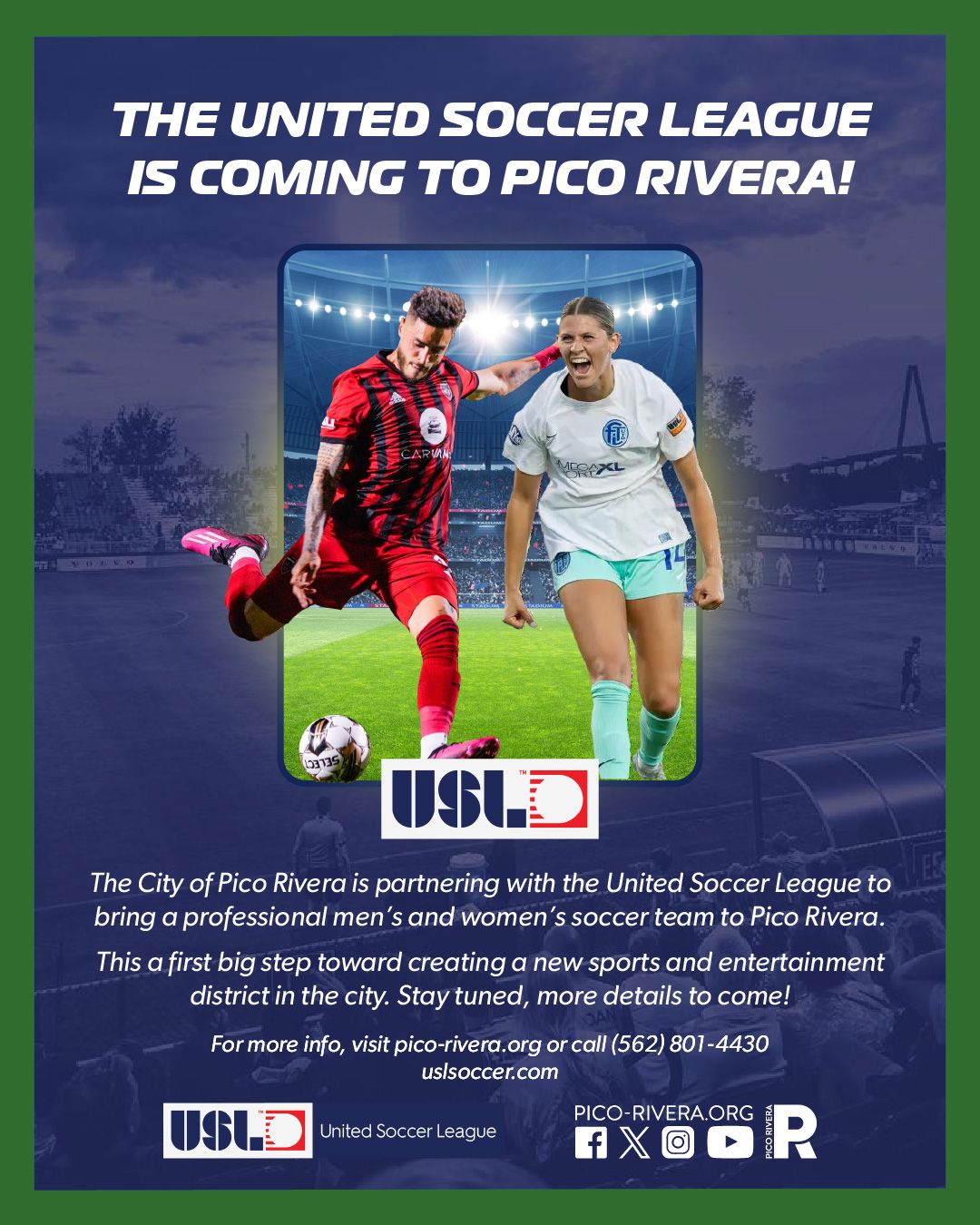 Press Release: City of Pico Rivera Signs Letter of Interest with United Soccer League