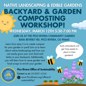 City to Host Backyard and Composting Workshop